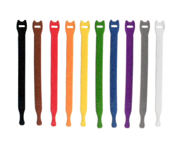 Lite Cable Tie, Hook and Loop, 1/2" Width, 10 pack