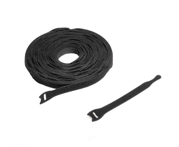 Lite Cable Tie, Hook and Loop, 1/2" Width, 10 pack
