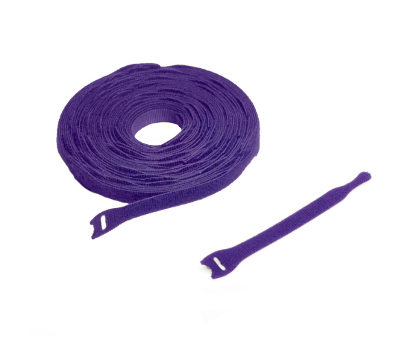 Lite Cable Tie, Hook and Loop, 1/2" Width, 10 pack