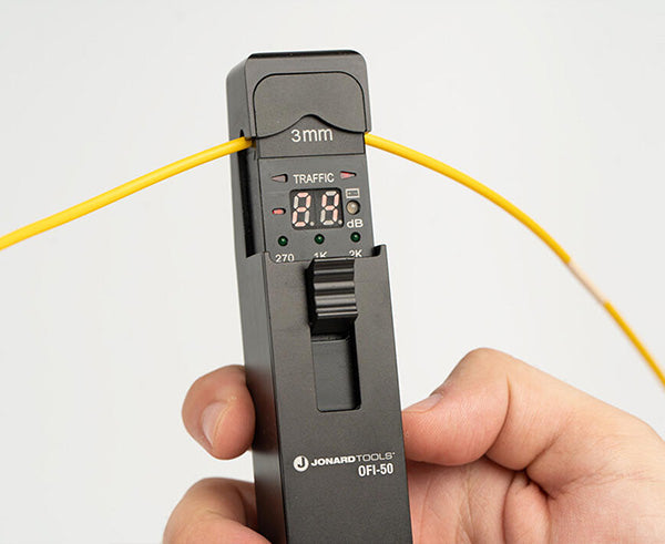 Optical Fiber Identifier - Tool in use - Primus Cable
