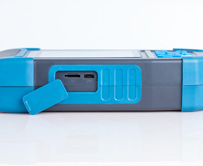 Multi-Function OTDR - Charge plugs on side of device - Primus Cable
