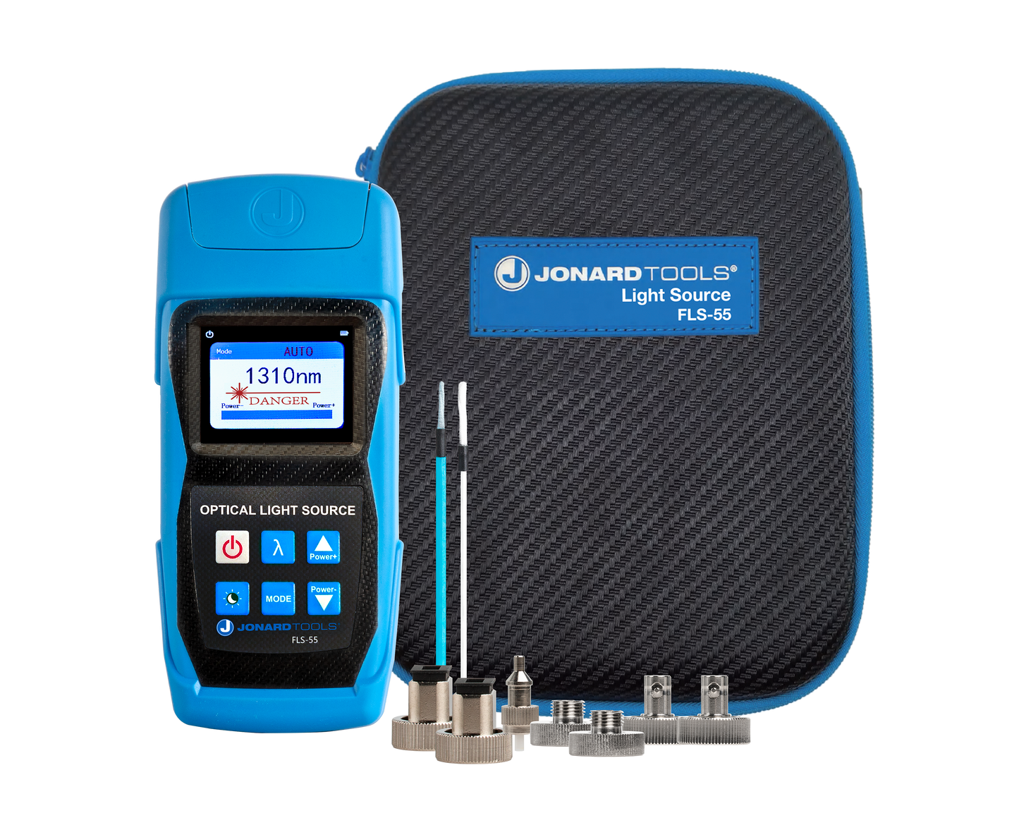 Multi-mode & Single-mode Fiber Optic Light Source with FC/LC/SC (PC/UPC) Adapters | FLS-55