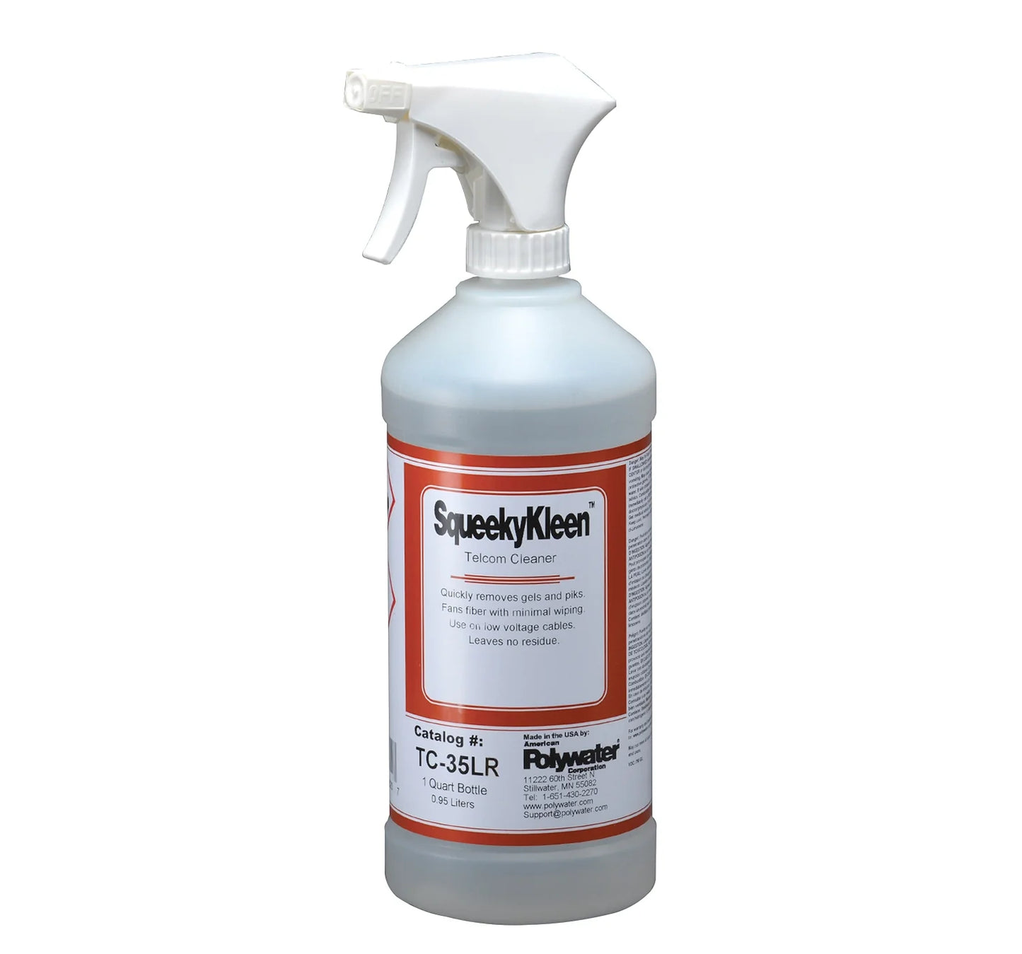 Polywater® SqueekyKleen™ Gel Filled Cleaner, SPLICE PREPARATION CLEANERS