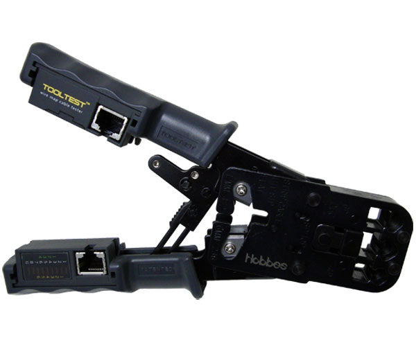 ToolTest All in One Cable Tester and Crimping Tool Black Side View - Primus Cable Hand Tools