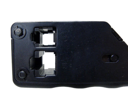 Head of Tele-Titan Modular Plug Coax Crimping Tool, for RJ45 (8x8), RJ12 (6x6), RJ11 (6x4) Cables - Close up of tool - Primus Cable