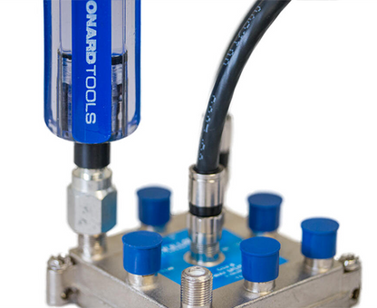 Terminator Tool for PPC and T&B, 7 1/2" - In use detailed close up - Primus Cable