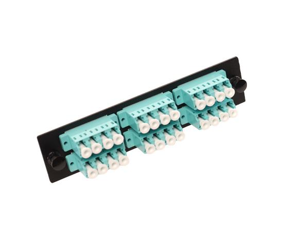 Fiber Adapter Panel, 6 LC Quad Couplers, 10G OM3/OM4 – Fiber Fiber Adapter Panel, 6 LC Quad Couplers, 10G OM3/OM4 – Fiber