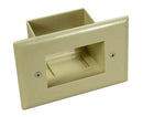 Recessed Low Voltage Cable Plate, Easy Mount - ivory