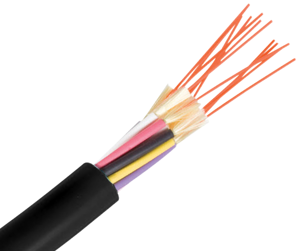 Fiber Optic Cable, Single Mode, 9/125, Outdoor Military Tactical Breakout, Polyurethane