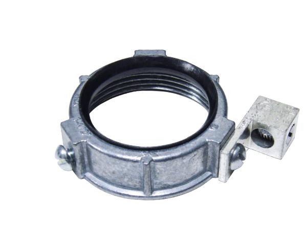 Grounding Bushing, Insulated, Zinc Metallic, Die Cast, 1 1/2"