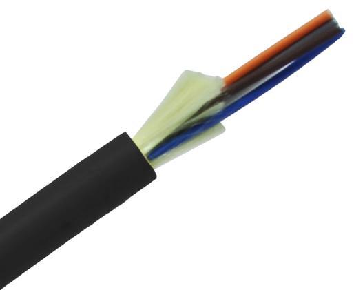 Tight Buffer Distribution Plenum OFNP Fiber Optic Cable, Multimode, OM4, Corning Glass, Indoor/Outdoor