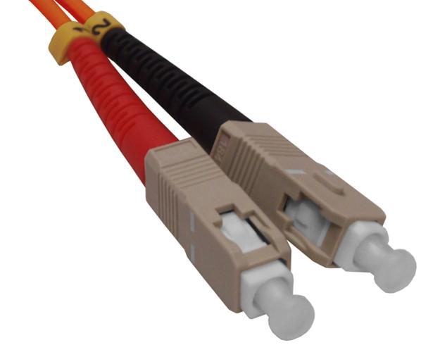 Fiber Optic Patch Cable, SC to SC, Multimode 62.5/125 OM1, Duplex