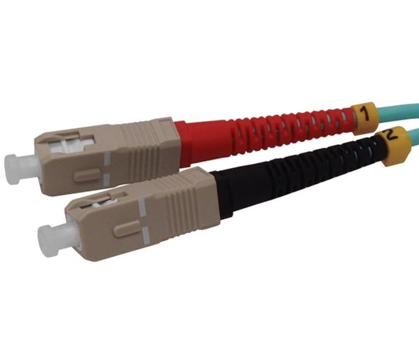 Fiber Optic Patch Cable, SC to SC, 10 Gig Multimode 50/125 OM3, Duplex