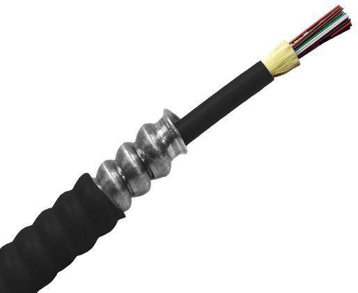 Armored Distribution, Riser Fiber Optic Cable, MultiMode OM1, Corning Fiber, Indoor/Outdoor, OFCR (Per Foot) - Discontinued