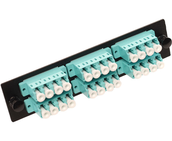 144-Strand Pre-Loaded OM3 Multimode LC Slide-Out 2U Fiber Patch Panel with Jacketed Pigtail Bundle