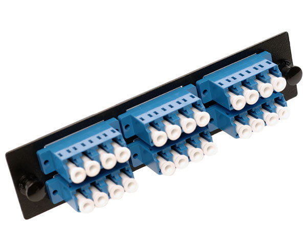 48-Strand Pre-Loaded 1U Single Mode LC Slide-Out Fiber Patch Panel with Jacketed Pigtail Bundle