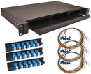 36-Strand Pre-Loaded Single Mode LC Slide-Out 1U Fiber Patch Panel with Unjacketed Pigtail Bundle