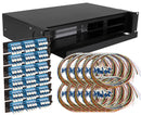 144-Strand Pre-Loaded OS2 Single-Mode LC Slide-Out 2U Fiber Patch Panel with Unjacketed Pigtail Bundle
