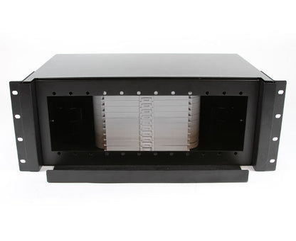 Rack Mount Fiber Distribution Patch Panel with Splice Trays, Slide-Out, FDU, 4U