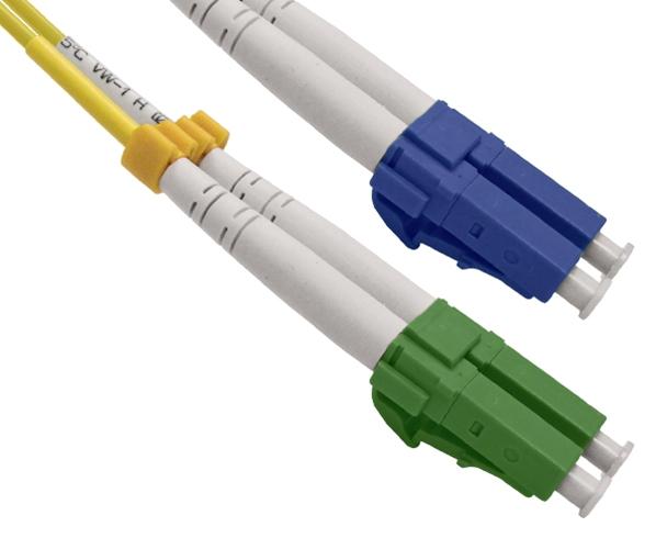 Fiber Optic Patch Cable, LC/UPC to LC/APC, Single Mode 9/125, Duplex