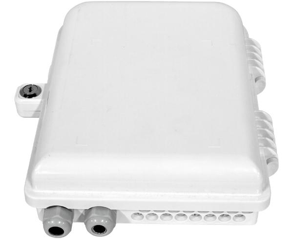 Fiber Termination Box, Wall Mount, Plastic, 16 Splices, Indoor/Outdoor, IP-65 Rated White
