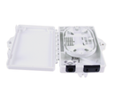 Fiber Termination Box, Wall Mount, Plastic, 2 Splices, Outdoor, IP-66 Rated White
