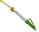 Fiber Optic Patch Cable, LC/APC to SC/APC, Single-Mode 9/125, Duplex