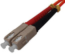Fiber Optic Patch Cable, LC to SC, Multimode 62.5/125 OM1, Duplex