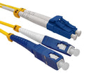 LC/UPC-SC/UPC, Single Mode, Duplex, Fiber Optic Patch Cable