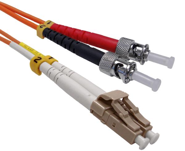 LC/PC-ST/PC, Multimode, Duplex, Fiber Optic Patch Cable