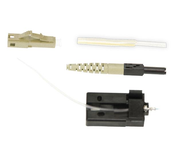 Fiber Optic FUSE Connector, Splice-on, Multimode, 62.5/125 OM1, LC, 6 Pack