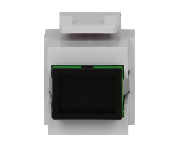 Keystone Jack - HD Fiber Modular, SC Simplex, SM, APC - White