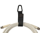 Cable Carrier, Black Carabiner, 5 pack, 1in x 9in