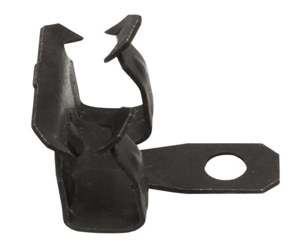Hammer-On Beam Flange Clip for 1/8in-1/4in Flange, with 1/4in Hole - 100 Pack