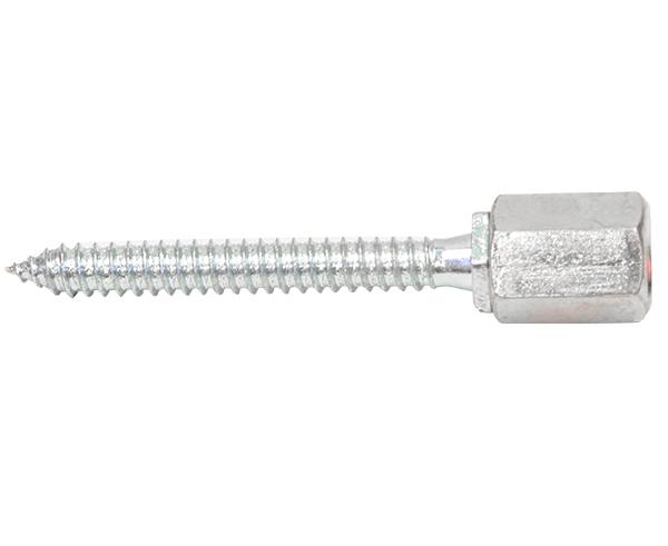 Threaded Rod Male Coupler, 3/8-16 w/ 2" Wood Screw
