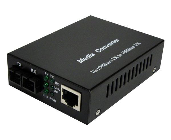 2KM 10/100Base-TX/FX Bridge Multi-Mode Media Converter-SC Connector