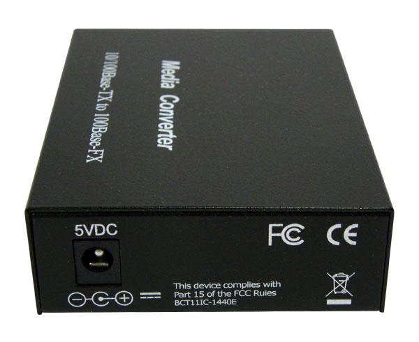 Media Converter, Multimode, Fast Ethernet, 2K, RJ45-Duplex SC