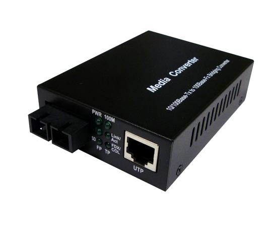 60KM 10/100Base-TX/FX Bridge Single-Mode Media Converter-SC Connector