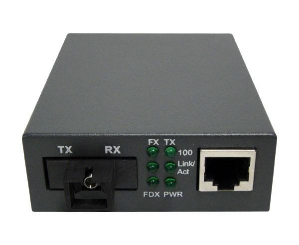 WDM Media Converter, Single-Mode, Fast Ethernet, TX1310nm 20K, RJ45-SC