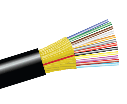 Tight Buffer Distribution Riser Fiber Optic Cable, Multimode OM1, Indoor/Outdoor