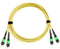 MTP/MPO Fiber, APC Polish, Optic Cable, 24 Fiber, Single-Mode 9/125, OS2, Plenum, Female-Female, Method A