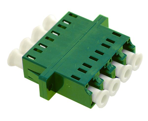 Fiber Optic Adapter, SM, LC/APC Quad Adapter with Flanges – Fiber Savvy
