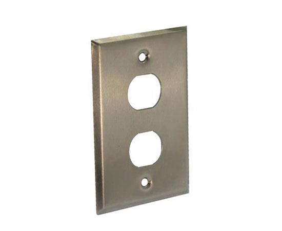 Industrial Outdoor 2-Port Wall Plates for Bulkhead RJ45 Connections - Stainless Steel Finish 4 of 8