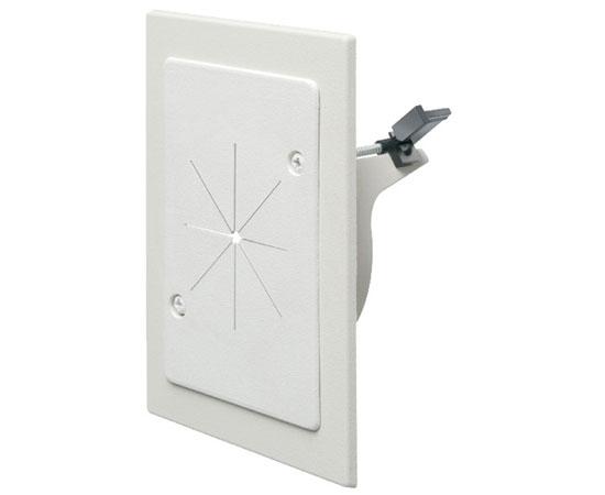 Cable Entry Bracket with Slotted Cover in Paintable White