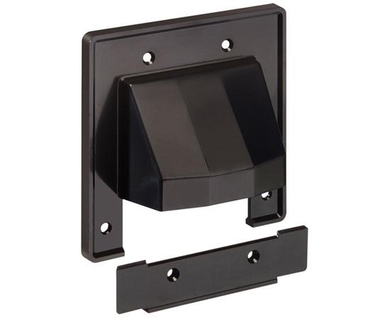 ‘The SCOOP™’ Entrance Plate with Removable Lower Plate, 2-gang - black