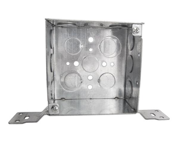 Electrical Box, 4" Steel Square with Wall Bracket