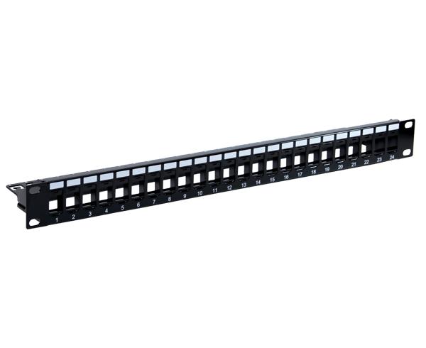 24 Port Blank Patch Panel with Support Bar_01