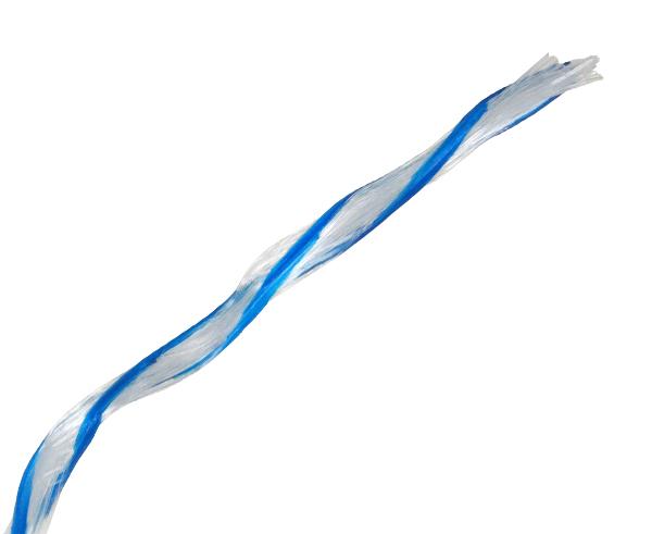 Poly Pull Line Spiral Wrapped Pulling Twine, Blue/White, 6,500' In A Bucket