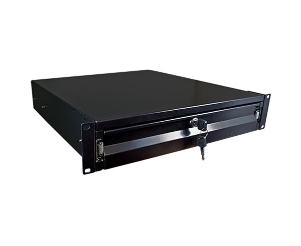 Network Rack, Rack Mountable Locking Drawer 2U, 3U – Fiber Savvy