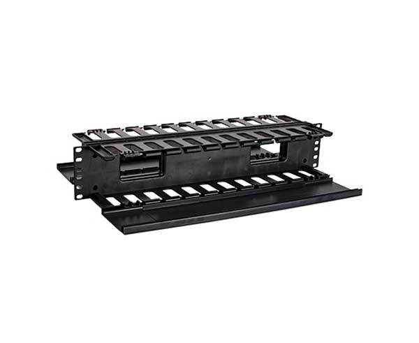 Horizontal Double Finger Duct Cable Management, 2U